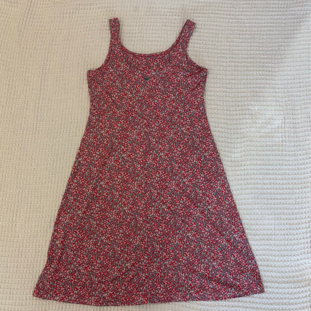 Columbia PFG Pink Teal Floral Tank Fishing Dress Small Outdoors Beachy Vacation - Picture 8 of 11